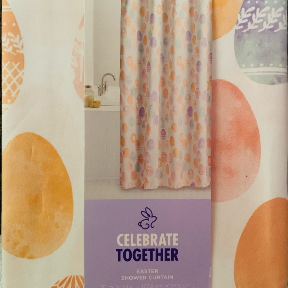 Celebrate Together Easter Shower Curtain NWT